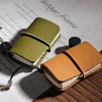 Mini Vintage Notebook Handmade หนัง Notepad แบบพกพา Travel Diary Journal Planner ตาราง Organizer Kawaii เครื่องเขียน Office