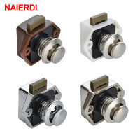 10PCS NAIERDI 20mm Camper Car Push Lock RV Caravan Boat Motor Home Cabinet Drawer Latch Button Locks For Furniture Hardware