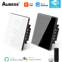 Wifi Smart Touch Switch Light Switch Network Connection Tuya App Wireless Remote Alexa Control AC100V-250V Interrupter EU