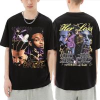 Hip Hop Rapper Drake T-shirts Her Loss Music Album Graphic Tshirt Male Streetwear Men Fashion Oversized Hip Hop Tees