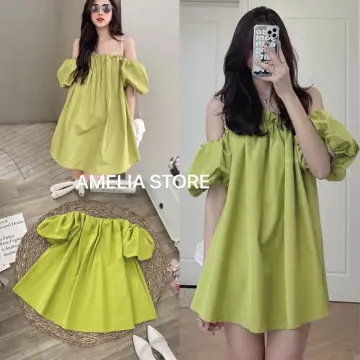 Váy Trễ Vai Dáng Dài Xanh Bơ giá rẻ Tháng 3,2024|BigGo Việt Nam