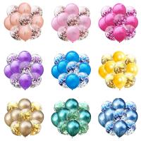 【LZ】✇✣  Balão Confete de Látex para Crianças Pérola Ouro Decoração de Festa de Aniversário Casamento Baby Shower 10Pcs 12in