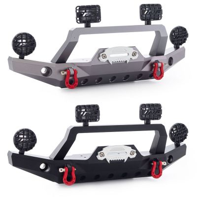 ✙┅□ jiozpdn055186 Metal amortecedor frontal com luz LED atualizar peças para Crawler carro TRX4 Edition Defender 1/10
