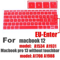 【❂Hot On Sale❂】 erwang81474714 ฟิล์มแป้นพิมพ์ที่มีสีสันสำหรับ Mac Book Pro 13ไม่ติดบาร์12นิ้วเป็นซิลิโคนสเปนที่ป้องกันแป้นพิมพ์ฟิล์มป้องกันปกป้องตัวเครื่อง