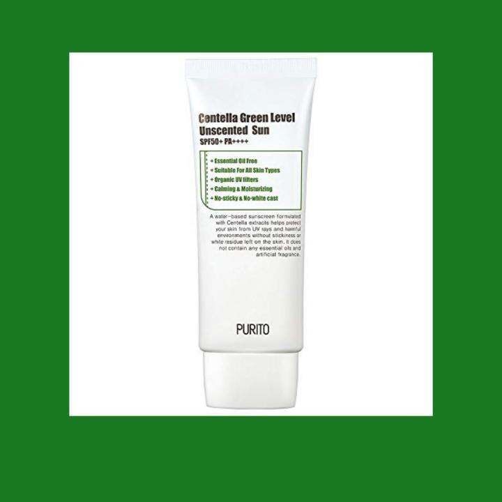 PURITO Centella Green Level Unscented Sun SPF50+ PA++++ (60ml) | Lazada