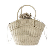 Womens Wicker Woven Shoulder Bag Beach Straw -Capacity Portable