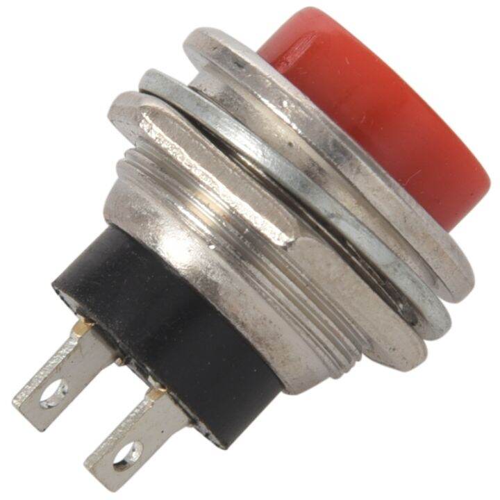 10Pcs Momentary Push to Stop OFF-(ON) 3V 4.5V 6V 9V 12V 24V Switch Red ...