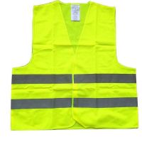 Fluorescent Green Reflective Vest Sleeveless Tops Traffic Running Safety Reflector with Reflective Stripe