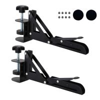 2pcs Ergonomic Home Office Pull Out Keyboard Tray Clamp Easy Install Cold Rolled Steel DIY Height Adjustable Sturdy Under Desk