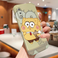 ปลอกสำหรับ Samsung โทรศัพท์ M02 M11 M12 Note10บวก Note10บวก5G Note9การ์ตูน SpongeBob เคสโทรศัพท์ฟิล์มเต็มรูปแบบเคสป้องกันการกระแทกคลุมทั้งหมด