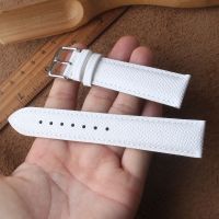 Gelang jam tangan 14mm 16mm 18mm 20mm jam tangan kulit asli motif kadal lembut tali jam putih pas untuk anak-anak