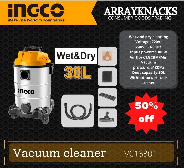 INGCO Vacuum cleaner (VC13301) Lazada PH