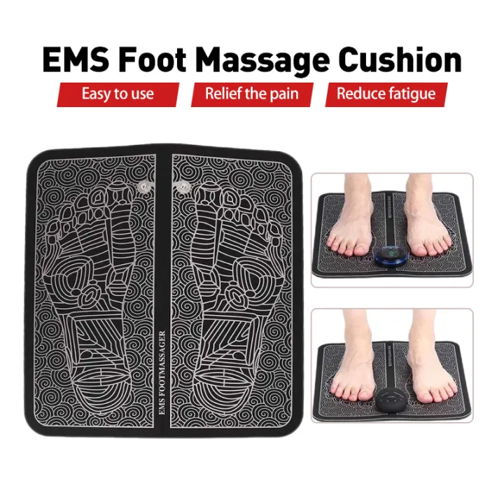 Electric EMS Foot Massage Pad Feet Acupuncture Stimulator Massager USB ...