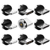 100Pcs Universal Magnetic Tips สำหรับ Round Magnetic Cable Type C Micro USB Magnet Replacement Parts Mobile Phone Dust Plug Adapter