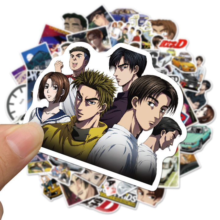 สติกเกอร์ลายอนิเมะ-initial-d-ติดกระเป๋าเดินทาง-โน๊ตบุ๊ค-อื่นๆ-คละลาย-004