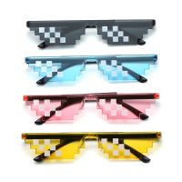 1Pc Mosaic Sunglasses Fashion Thug Men Birthday Gamer Glasses Photo Prop