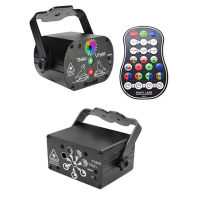 240 Patterns RGB Rechargeable Stage Light USB Voice Control Disco Lights Show Projector Effect Lamp For Home Party