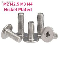 M2 M2.5 M3 M4 Nickel Plated Cross Ultra Thin Flat Wafer Head Bolt Laptop Screws