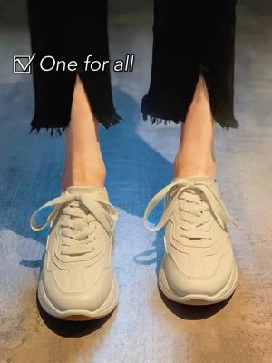 [พร้อมส่ง] 🔥พร้อมส่ง🔥 ฮิตที่สุด!!TX319 ฤดูร้อนรองเท้าผ้าใบผู้หญิงครึ่ง รองเท้าแตะแฟชั่น เสริมส้น 6 ซม