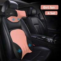 Car Cervical Massage Pillow Lumbar Support Cushion Auto Seat Safety Relax Neck Head Waist Electric Car Headrest Back Cushion