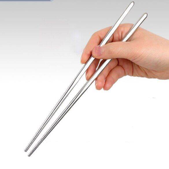 10-คู่-chopsticks-stainless-steel-ตะเกียบสแตนเลส-ขนาด-22-cm-ตะเกียบเกาหลี-ตะเกียบญี่ปุ่น-ตะเกียบยาวทอด-ตะเกียบยาว-ตะเกียบจีนยาว-สแตนเลส-304-20-ชิ้น