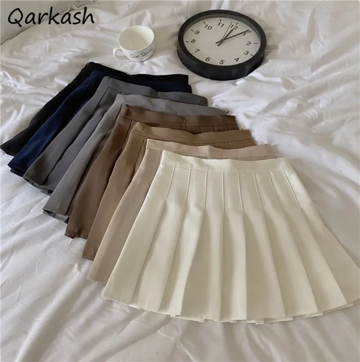 CW】 8 Pleated Skirts Women Cute Preppy New Solid Y2k Clothing Ropa Mujer Aesthetic  Faldas | Lazada PH