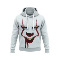 Men Women Horror Clown 3D Printed Zipper Hoodies Hipster Streetwear Spring Autumn Plus Size Casual Hooded Sweatshirt Daily Wear