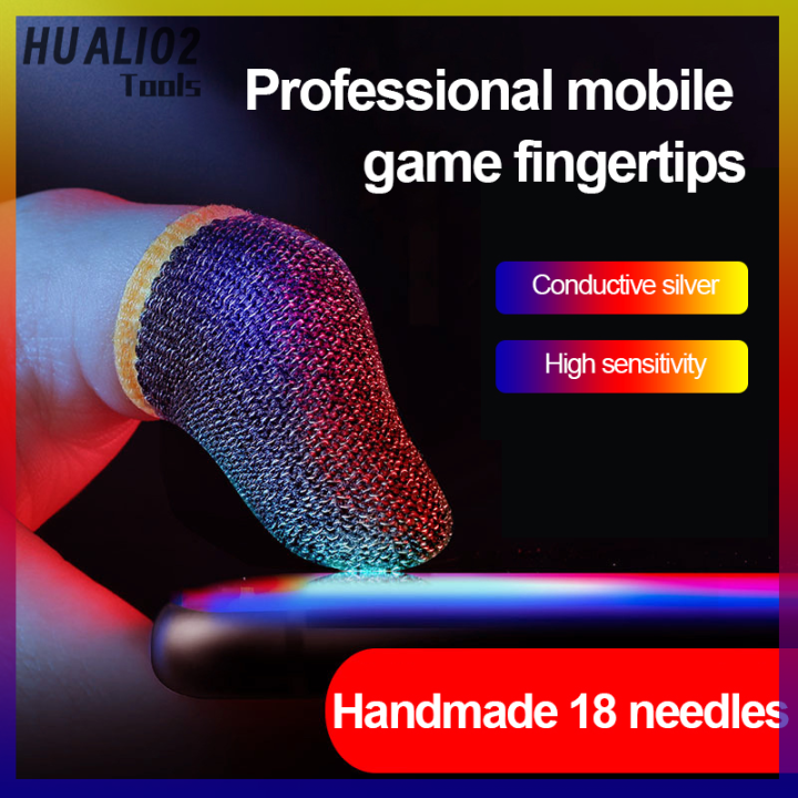 huali02-2pcs-เหงื่อ-proof-gaming-finger-sleeve-ถุงมือควบคุมหน้าจอมือถือ