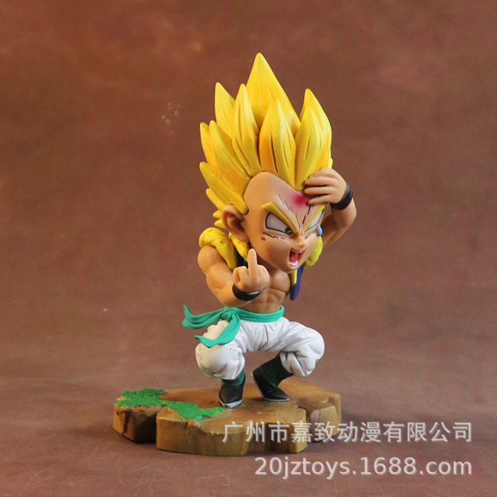 โมเดลดราก้อนบอล-ฟิกเกอร์-โกเท็น-ดราก้อนบอล-model-dragon-ball-figure-gotenks-ผมทอง-14-16-5cm-1-ของสะสม-ของเล่น-ของเล่นถูกๆ-ของเล่นเด็ก