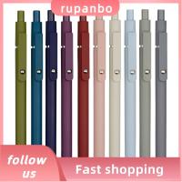 RUPANBO039392692ปากกาเจลแห้งเร็วสีดำเติมหมึก0.5มม. พร้อมปากกาลูกกลิ้งสีวินเทจ10ชิ้นเครื่องเขียนสำหรับเขียนในโรงเรียนสำนักงาน5ชิ้น