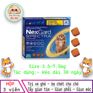 NEXGARD SPECTRA Thuốc trị ve ghẻ bọ chét demodex tẩy giun cho chó