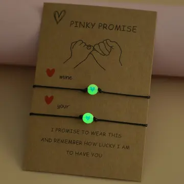 2x Pinky Promise Bracelets Friendship Couple Matching Bracelet Luminous  Heart | Fruugo SA