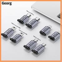 GEORG 2PCS อะลูมิเนียมอัลลอยด์ ตัวแปลง USB ขนาดเล็ก 480Mbps โทรศัพท์มือถือสำหรับมือถือ อะแดปเตอร์ OTG มินิมินิ การชาร์จอย่างรวดเร็ว ปลั๊กชาร์จไฟ แล็ปท็อป