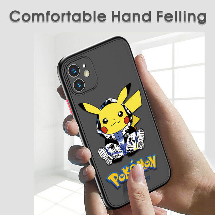 ggk-เคสสำหรับ-vivo-y27การ์ตูนน่ารักแฟชั่น-pikachu-เคสโทรศัพท์มือถือมีน้ำค้างแข็งโปร่งใสกันกระแทกมีกล้องคลุมทั้งหมดปกป้องเคสโทรศัพท์