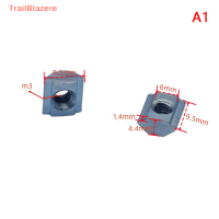 TrailB 10ชิ้นน็อต M3 M5 M4 M8 M6 M10 T-Block ทรงสี่เหลี่ยม T-Track แบบเลื่อนได้สำหรับตัวยึดอลูมิเนียมโปรไฟล์2030 4045