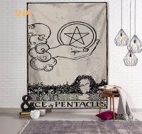 Tarot Card Tapestry Wall Hanging Room Decor Hippie Mandala Sun and Moon Witchcraft Tapestry Bedroom Home Aesthetic Decoration