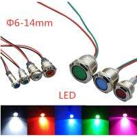 1pc 6mm 8mm 10mm 12mm 14mm Waterproof IP67 Metal LED Warning Indicator Light Signal Lamp Pilot Wire 3V 5V 12V 24V 110V 220V