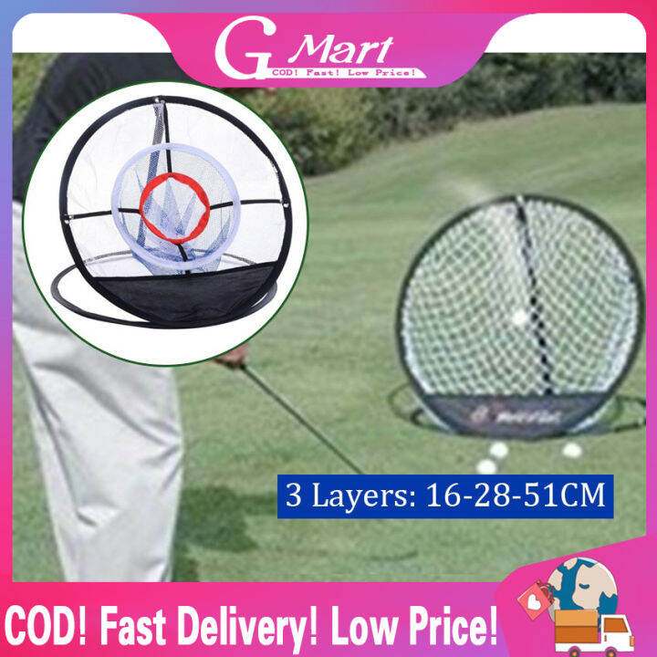 【3 Layers】Golf Pop UP Indoor Outdoor Chipping Pitching Cages Mats Practice Easy Net Golf