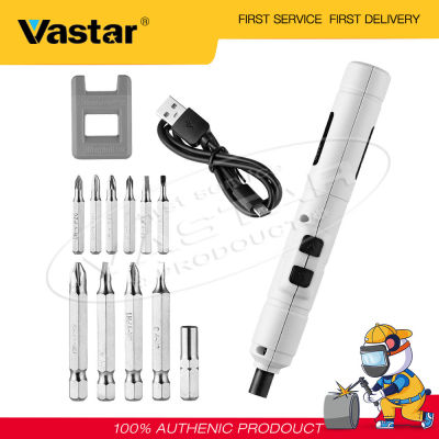Vastar ไขควงไฟฟ้าขนาดเล็ก,ชุดดอกสว่านไขควงไฟฟ้า USB ไร้สายพร้อมหัวเจาะ