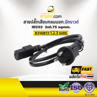 HOT** สายไฟ AC สายปลั๊กเสียบคอมพิวเตอร์ มอก.ตรง 3x0.75 sqmm. - C13 ส่งด่วน อุปกรณ์ สาย ไฟ อุปกรณ์สายไฟรถ