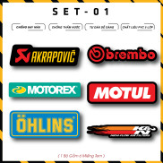 Tem Xe Máy Logo Ohlin, Brembo, Motul, Motorex LG01 Dán Xe Máy, Xe Điện