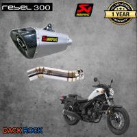 ท่อrebel300 สลิปออนท่อakrapovic shorty เทา ปากเคฟล่า ท่อแต่ง rebel300 เสียง แน่น นุ่ม ทุ้ม เสียงไม่แตกในรอบสูง ระบายความร้อนได้ดี อัตราเร่งดีขึ้น ตรง