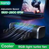 llano Bộ làm mát có điều chỉnh kích cỡ và tốc độ gió RGB đế tản nhiệt turbo đa chức năng cho máy tính xách tay, Ipad và điện thoại thumbnail