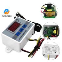 Pcbfun เครื่องวัดอุณหภูมิดิจิทัล Dc 12V 24V AC 110-220V XH-W3002 LED พร้อมเสื้อคลุม