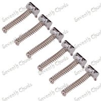 WK-6 Pcs Chrome Vintage Barrel Style Bridge String Saddles for TL Electric Guitar Replacement  -  Length:10.8MM