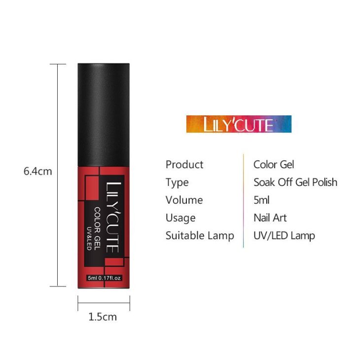 lilycute-สีทาเล็บยูวีเจล-ติดทนนาน-5-มล