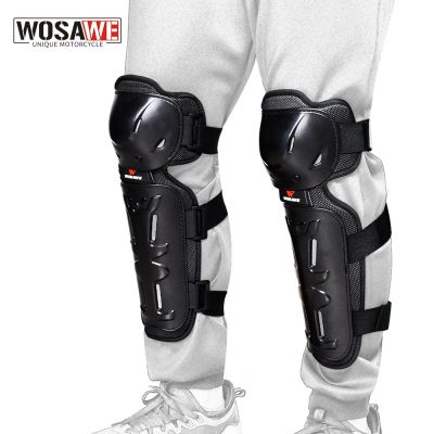 WOSAWE Outdoor Sports Knee Elbow Pads PE Knee Protector Cycling Motorcycle Snowboard Bike Off-road Skateboarding Brace Support Knee Shin Protection