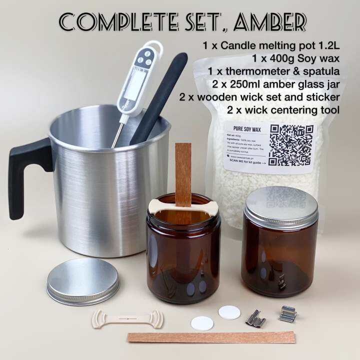 Basic Wooden Wick CandleMaking Kit (Read description for Kit