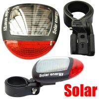 2 LED Red Bike Solar Energy Light 3 Modes Seatpost Lamp Rechargeable Bicycle Tail Rear Warning Light Bicycle Bike FlashLight