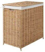 NATTGIBBA Laundry basket, willow/handmade, 100 l